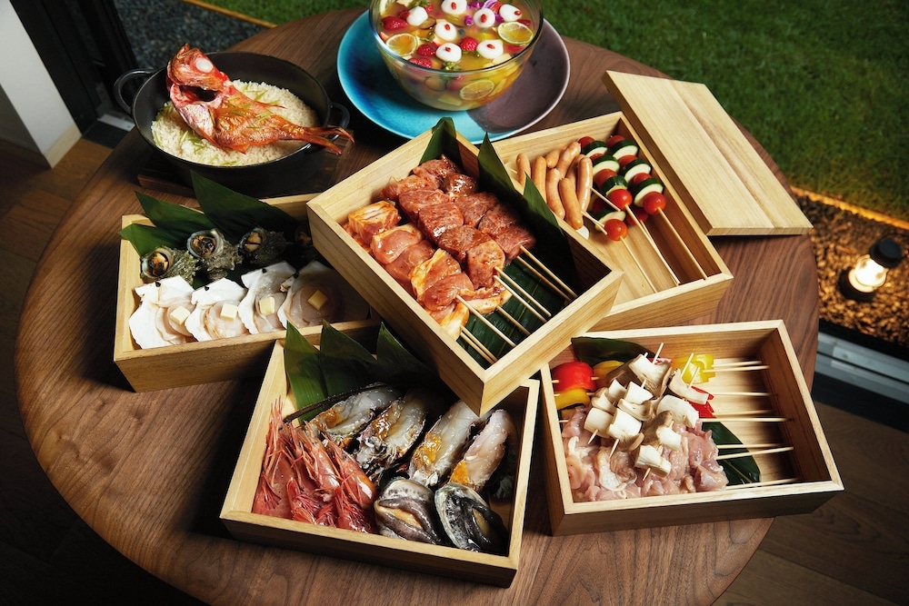 屋外ダイニングエリア