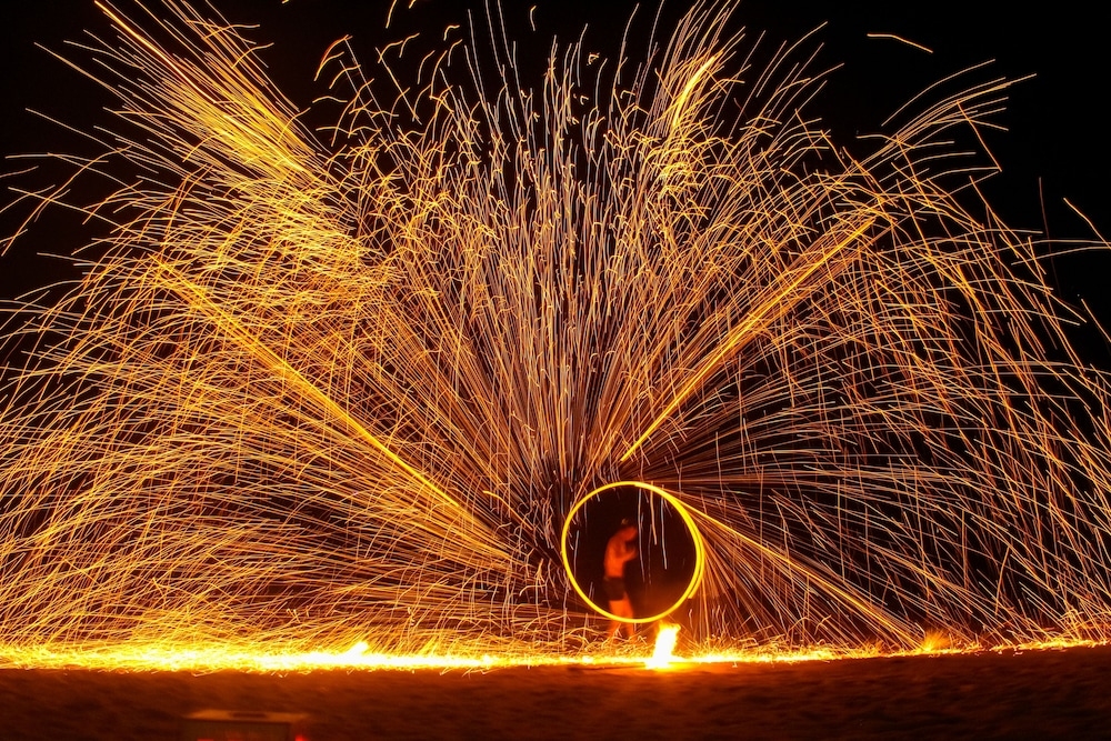 屋外ダイニングエリア