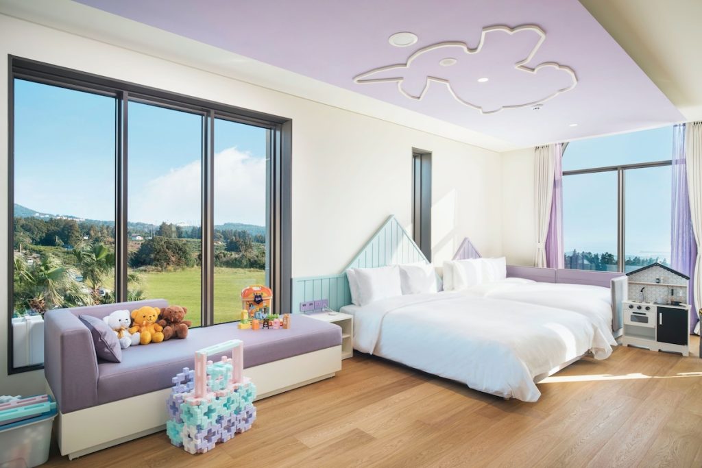 済州島の温水プール付きホテル