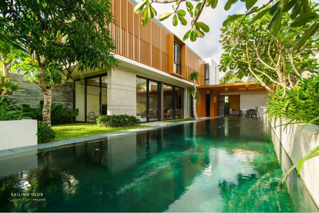 フーコックのプール付きヴィラ